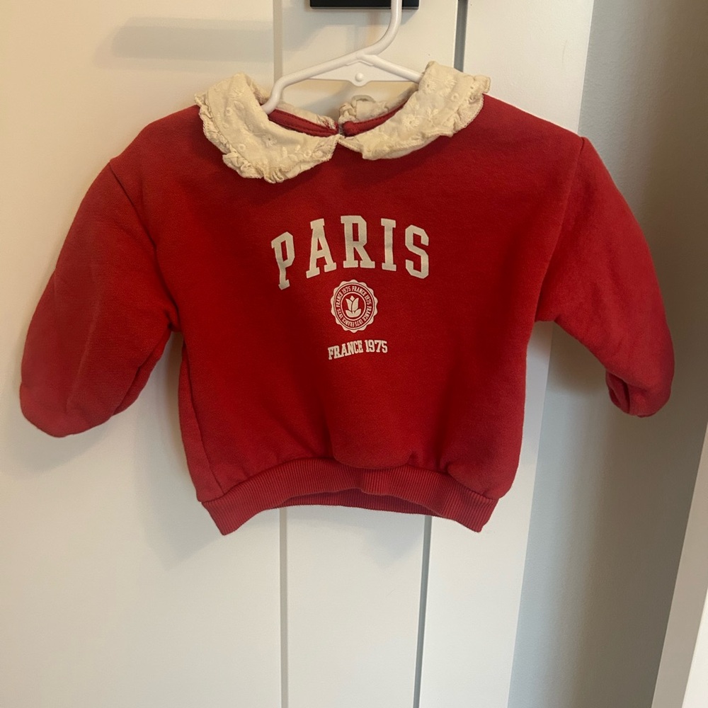 Zara Red Paris Kids Sweatshirt